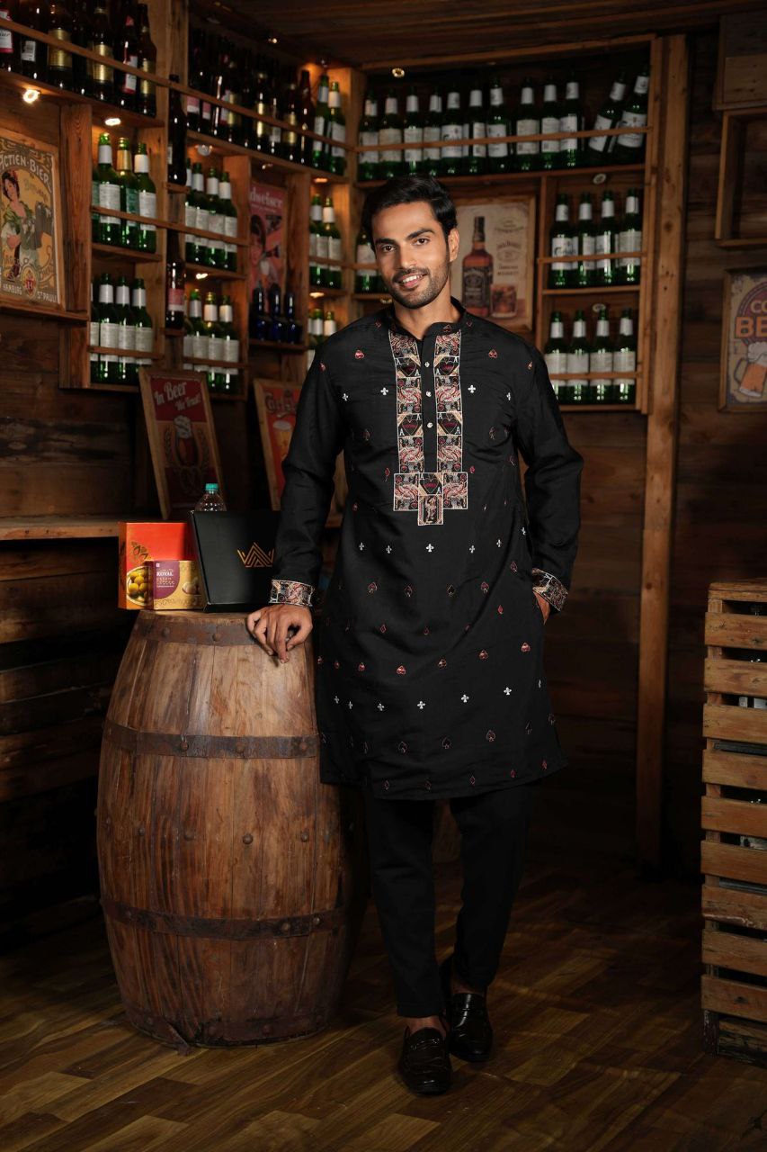 Black Elegance Kurta Set